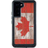 Canadian Flag Dark Wood Galaxy S23 Plus Waterproof Case